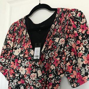 Floral Midi Wrap Dress - NWT